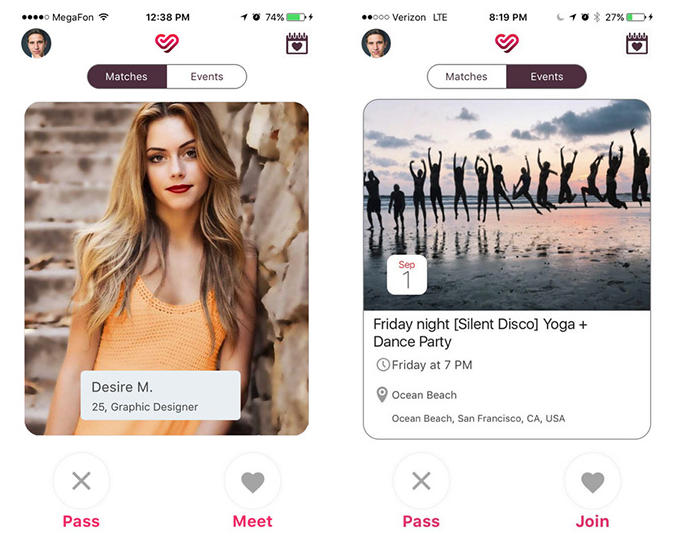 Belong Dating design screeshot